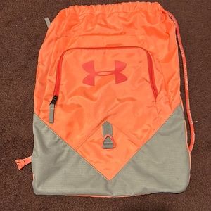 Coral under armour drawstring bag